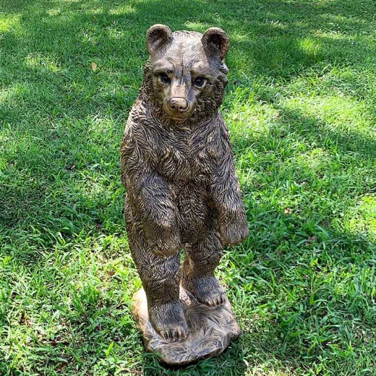 5060235335051 1 Enigma Marble Resin Standing Bear Garden Statue.jpg
